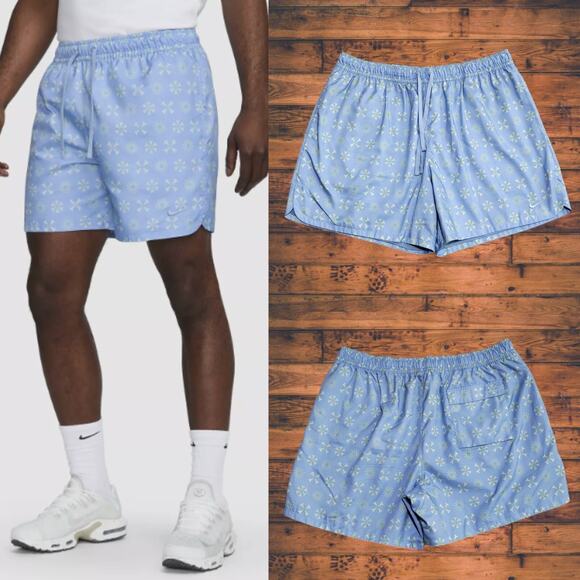 Nike NSW Monogram Flow Woven Shorts Men's Size XXL Cobalt Bliss FN1461-479 NWOT‎ - Picture 1 of 16